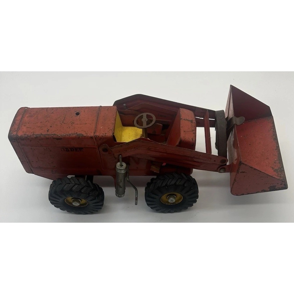 VINTAGE 1950'S NYLINT HOUGH PAYLOADER PRESSED STEEL FRONT END LOADER TRACTOR TOY